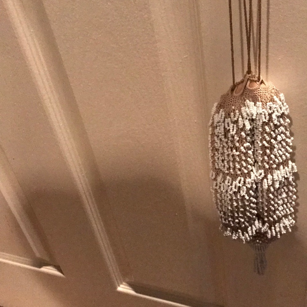 Hand beaded silk antique evening purse